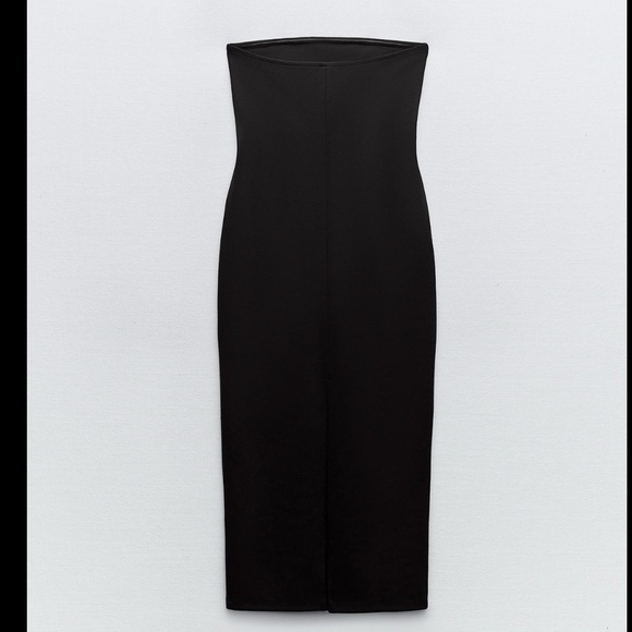 STRAPLESS MIDI DRESS - Picture 4 of 6